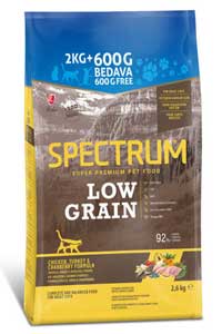SPECTRUM - Spectrum Low Grain Tavuklu Hindili Kızılcıklı Yetişkin Kedi maması 2,6 Kg