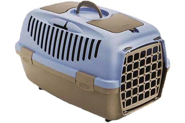 Stefanplast Guliver 2 Metal Kapılı Kapalı Kedi ve Köpek Taşıma Çantası 55x36x35cm Çelik&Kahve