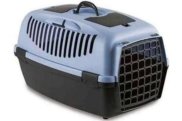 Stefanplast Guliver 3 Metal Kapılı Kapalı Kedi ve Köpek Taşıma Çantası 61x40x38cm Çelik Mavisi