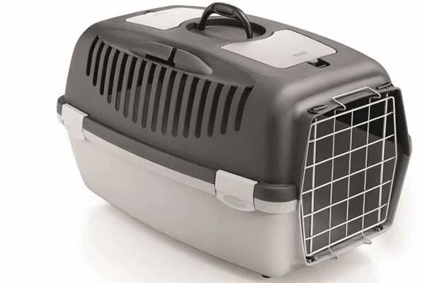 Stefanplast Guliver 3 Metal Kapılı Kapalı Kedi ve Köpek Taşıma Çantası 61x40x38cm Gri