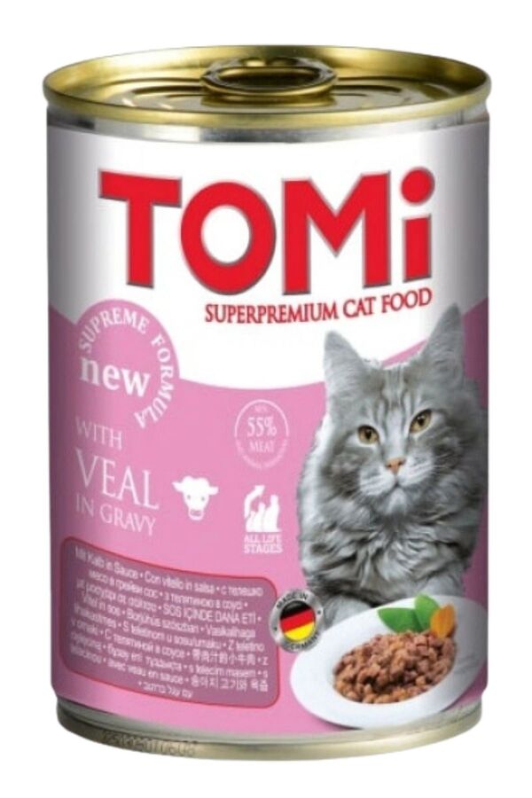 Tomi Buzağı Etli Kedi Konservesi 400gr