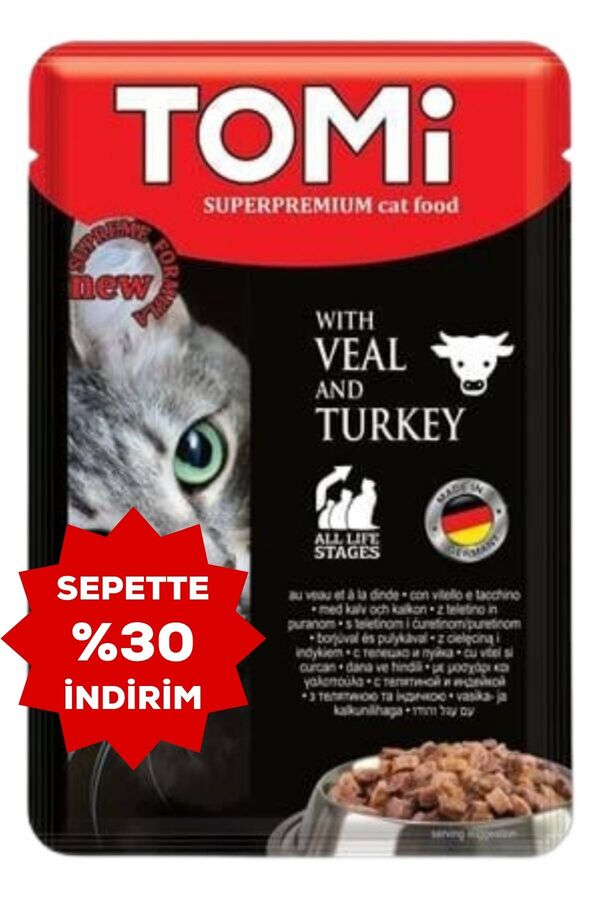 Tomi Dana ve Hindi Etli Pouch Kedi Konservesi 100gr