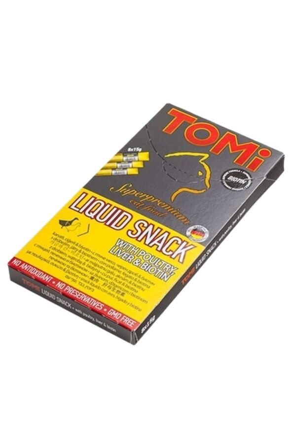 Tomi Kümes Hayvanlı, Ciğer ve Biotinli Kedi Kreması 8x15gr 120gr
