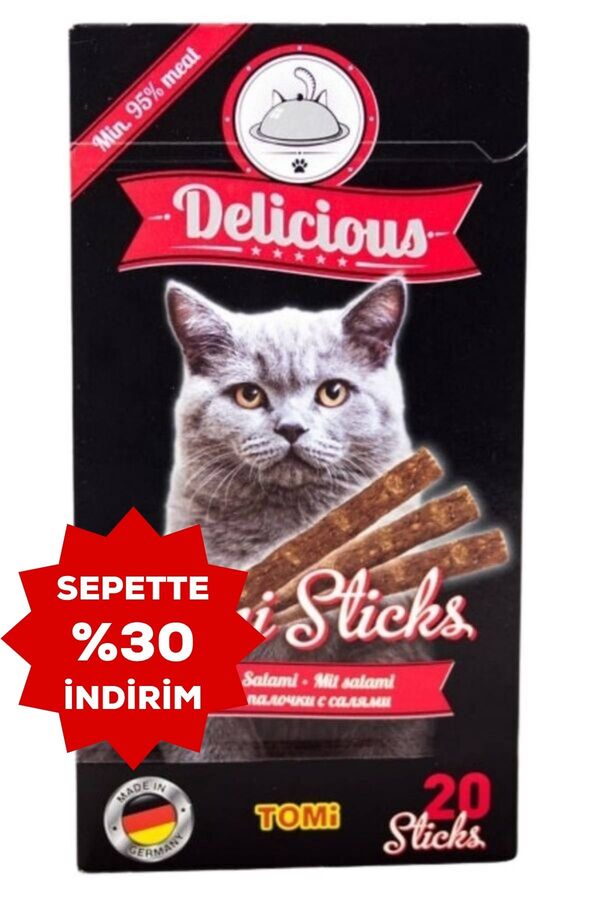 Tomi Salamlı Mini Stick Kedi Ödülü 20x2gr 40gr