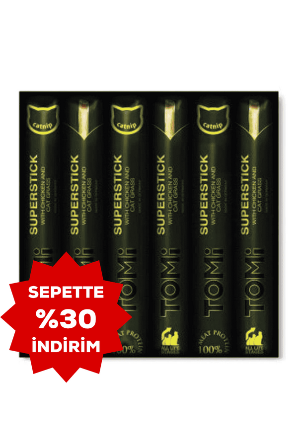 Tomi Tavuk ve Kedi Çimli Stick Kedi Ödülü 6lı 6x5gr 30gr