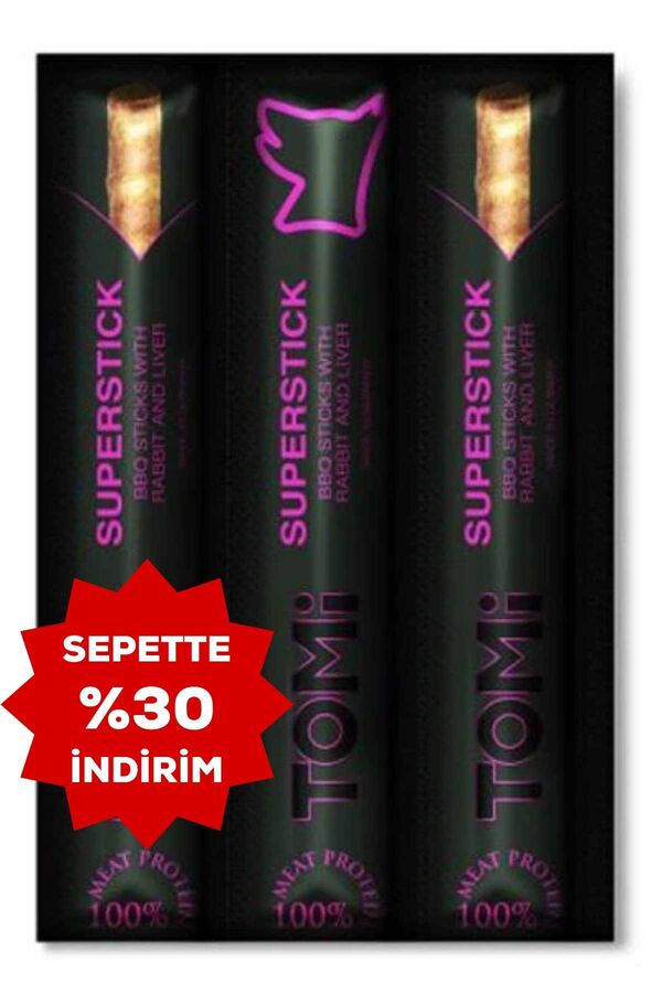 Tomi Tavşan ve Ciğer BBQ Stick Köpek Ödülü 3lü 3x10gr 30gr