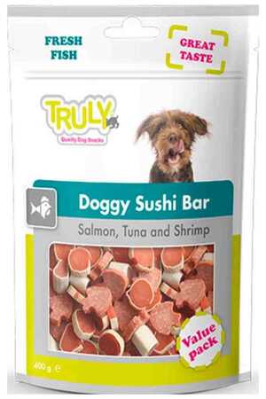 TRULY - Truly Somonlu Ton Balıklı ve Karidesli Sushi Köpek Ödül Maması 90gr