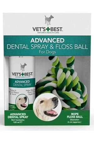 VETS BEST - Vet's Best Köpek Ağız Spreyi + Diş Temizleyici Top