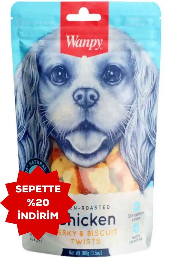 Wanpy Bisküvi Üzeri Tavuk Sargılı Köpek Ödülü 100gr