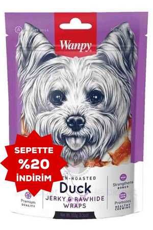 Wanpy Deri Üzerine Ördek Sarılı Köpek Ödülü 100gr - Thumbnail