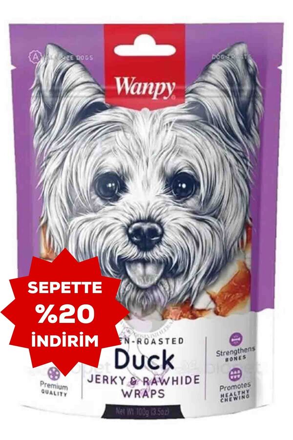 Wanpy Deri Üzerine Ördek Sarılı Köpek Ödülü 100gr