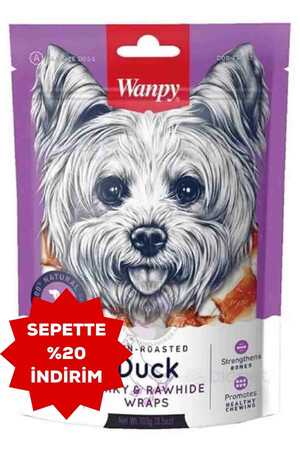 Wanpy Deri Üzerine Ördek Sarılı Köpek Ödülü 100gr - Thumbnail