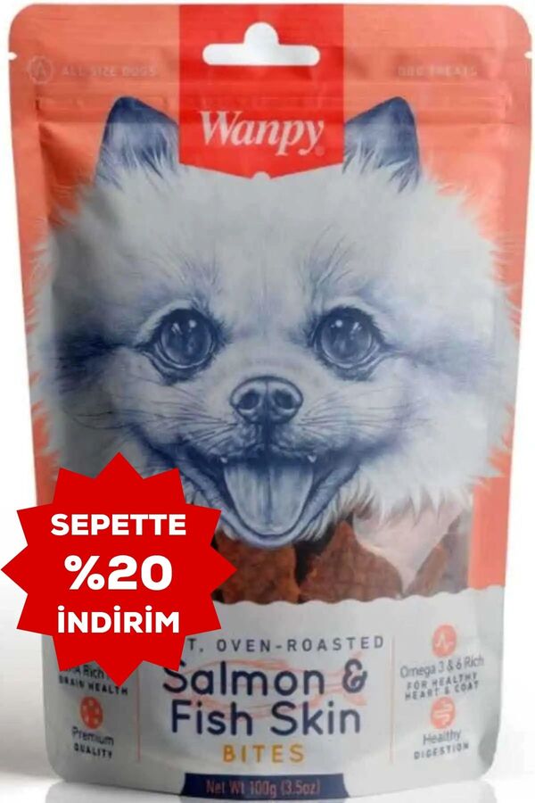 Wanpy Gerçek Somon Dilimli Köpek Ödülü 100gr