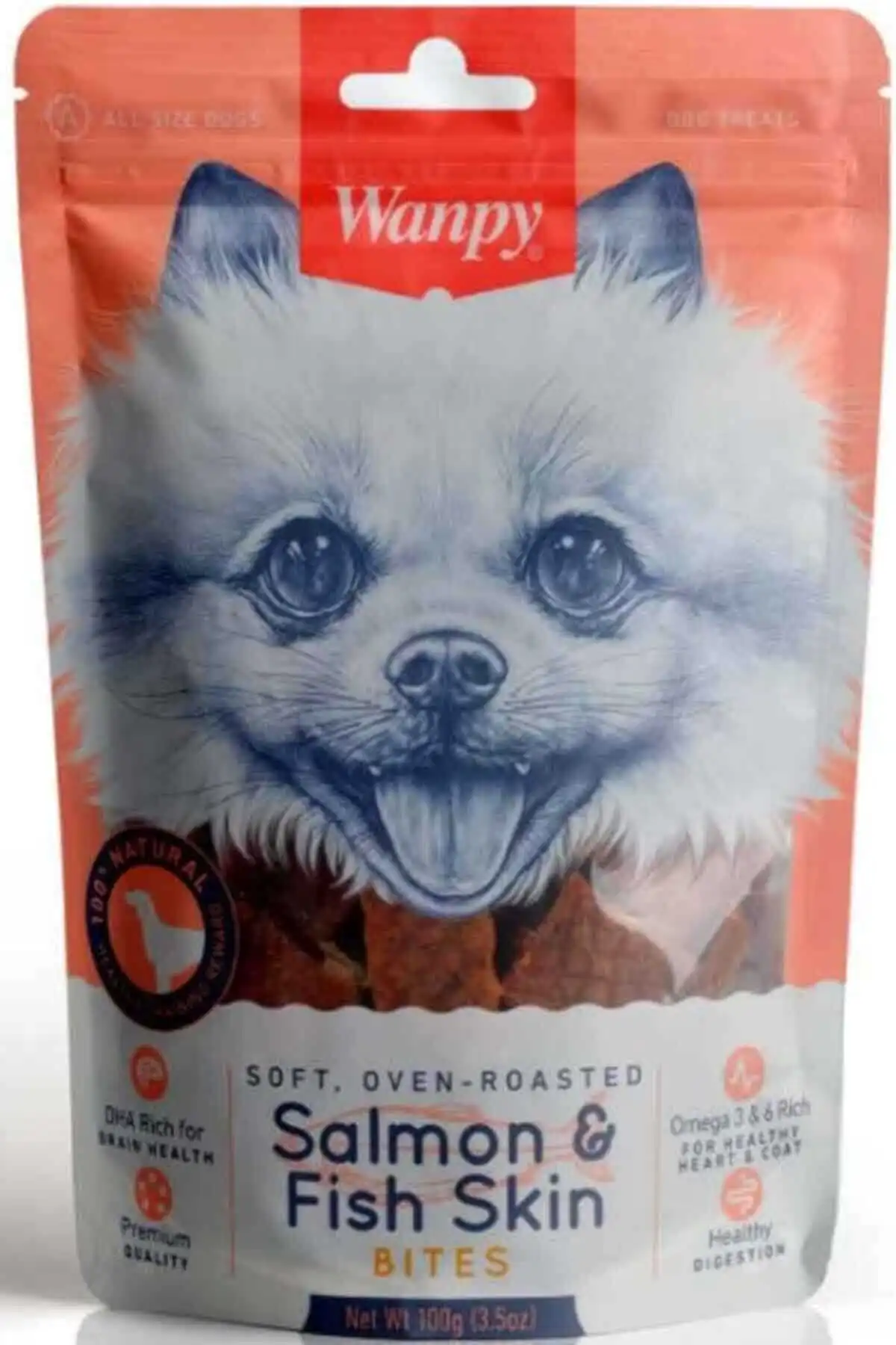 Wanpy Gerçek Somon Dilimli Köpek Ödülü 100gr
