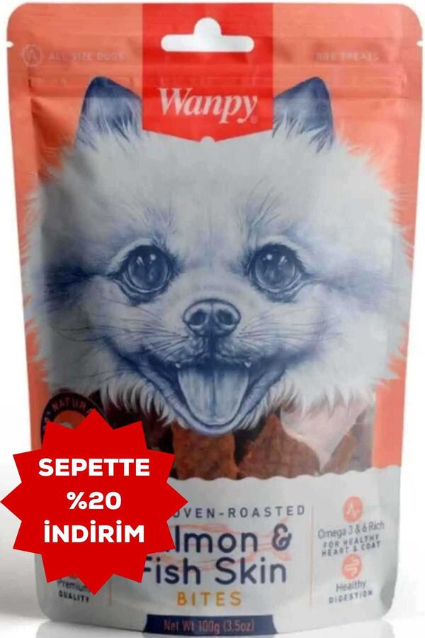Wanpy Gerçek Somon Dilimli Köpek Ödülü 100gr