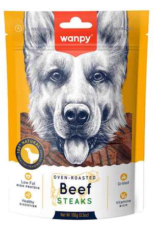Wanpy Izgara Dana Biftek Köpek Ödülü 100gr - Thumbnail