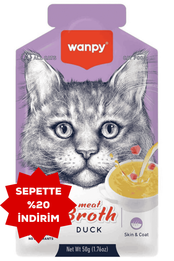 Wanpy Kediler için Ördek Eti Çorbası 50gr