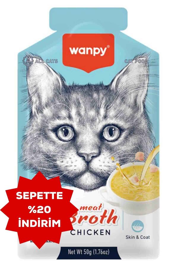 Wanpy Kediler için Tavuk Eti Çorbası 50gr