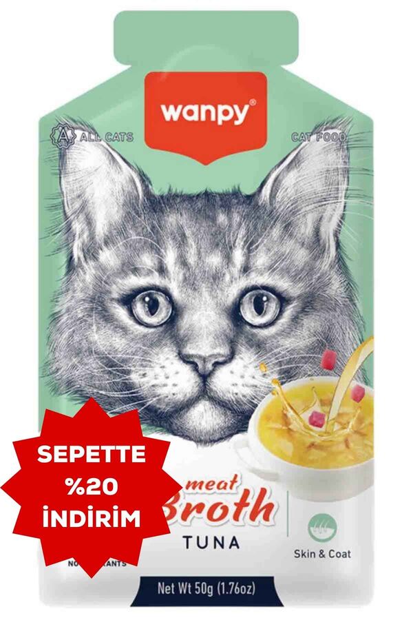 Wanpy Kediler için Ton Balığı Eti Çorbası 50gr