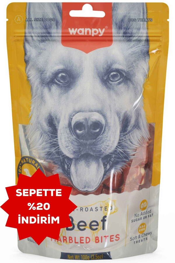 Wanpy Marbled Biftek Et Parçalı Köpek Ödül Maması 100gr