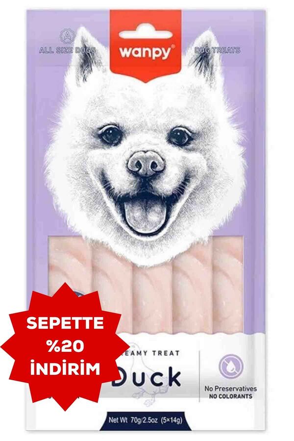 Wanpy Ördekli Krema Köpek Ödülü 5x14gr