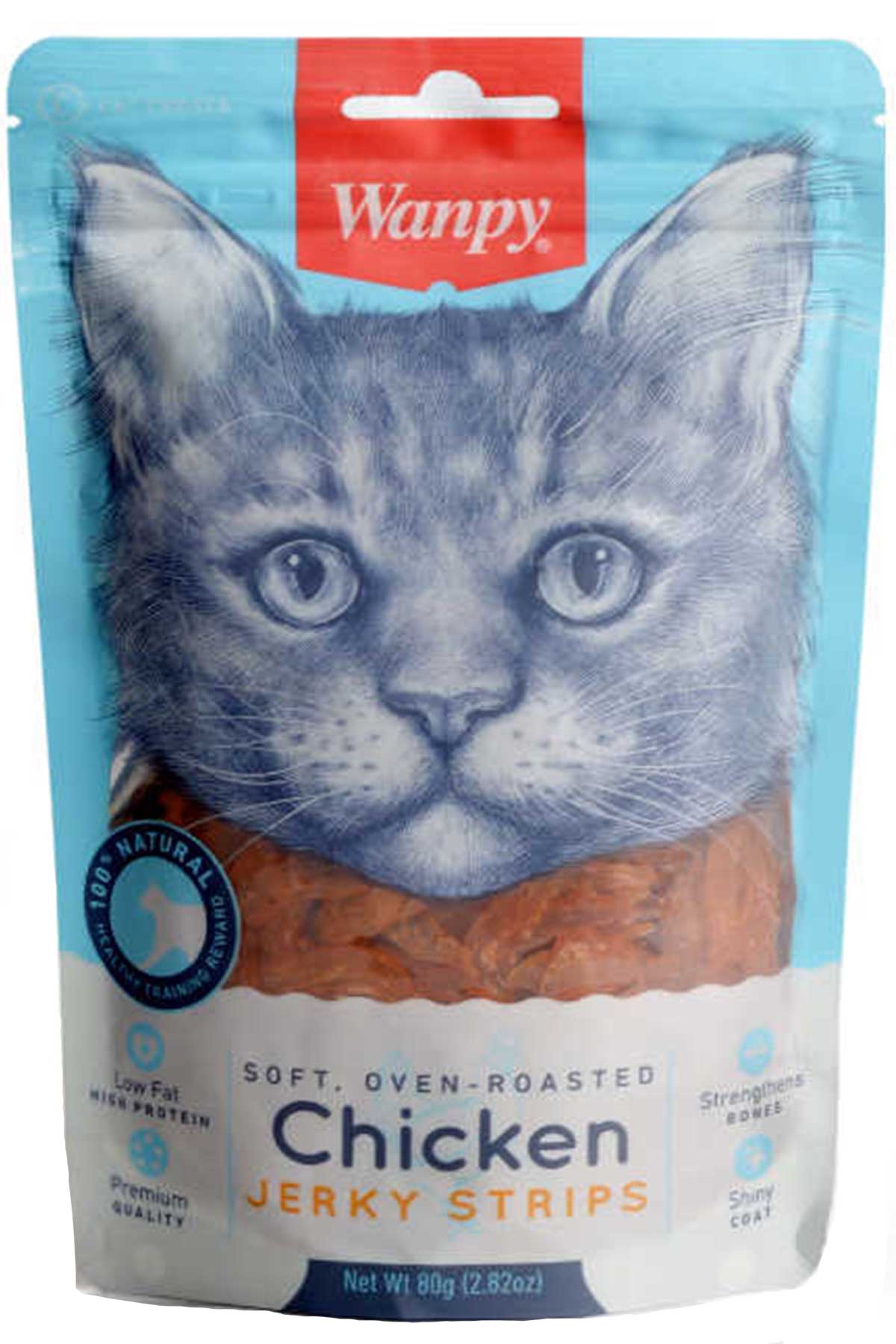 Wanpy Oven Roasted Tavuklu Yumuşak Taneli Kedi Ödül Maması 80gr