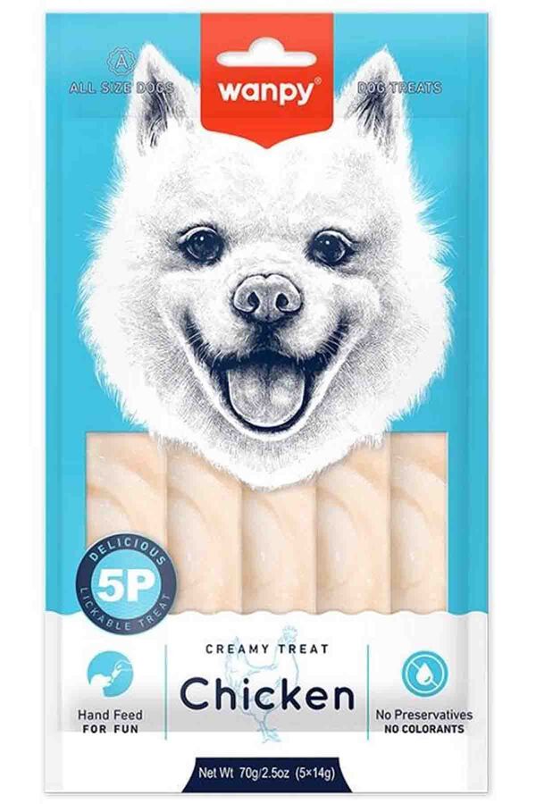 Wanpy Tavuklu Krema Köpek Ödülü 5x14 gr