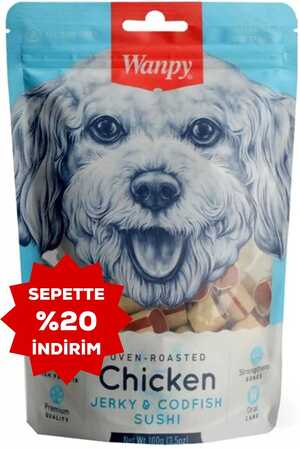 Wanpy Tavuk ve Morina Balıklı Köpek Ödülü 100gr - Thumbnail