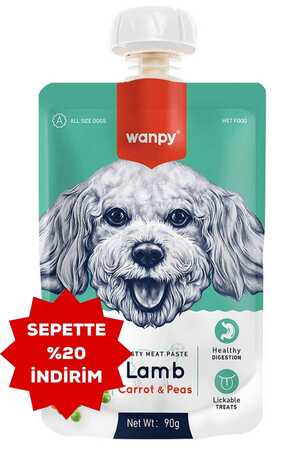 Wanpy Kuzulu ve Havuçlu Taze Ezme Köpek Ödül Maması 90gr - Thumbnail