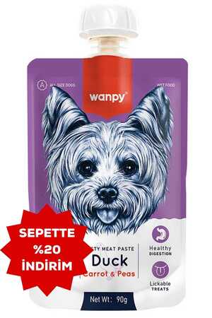 Wanpy Ördekli ve Havuçlu Taze Ezme Köpek Ödül Maması 90gr - Thumbnail