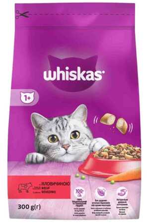 WHISKAS - Whiskas Biftekli ve Havuçlu Yetişkin Kedi Maması 300gr