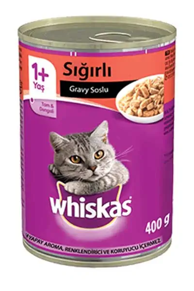 Whiskas Gravy Soslu Biftekli Yetişkin Kedi Konservesi 400gr
