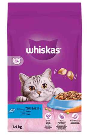 WHISKAS - Whiskas Ton Balıklı Ve Sebzeli Yetişkin Kedi Maması 1,4kg
