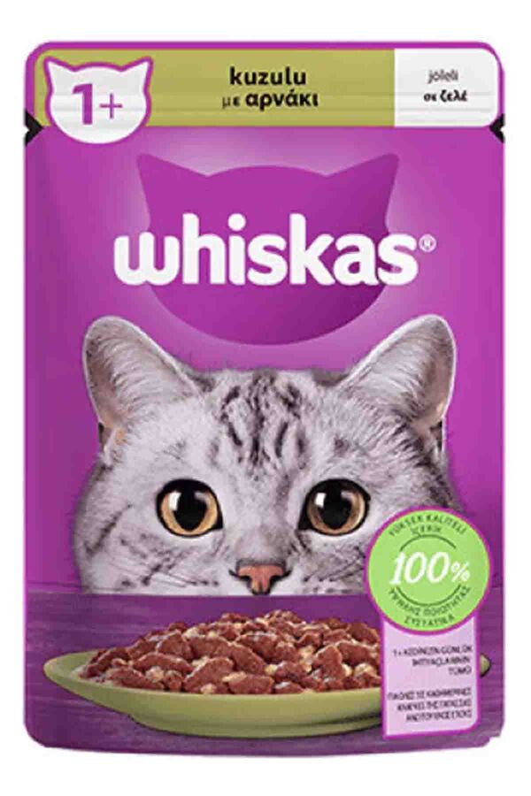 Whiskas Pouch Jöle İçinde Kuzulu Yetişkin Kedi Konservesi 85gr