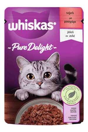 WHISKAS - Whiskas Pouch Pure Delight Sığır Etli Yetişkin Kedi Konservesi 85gr