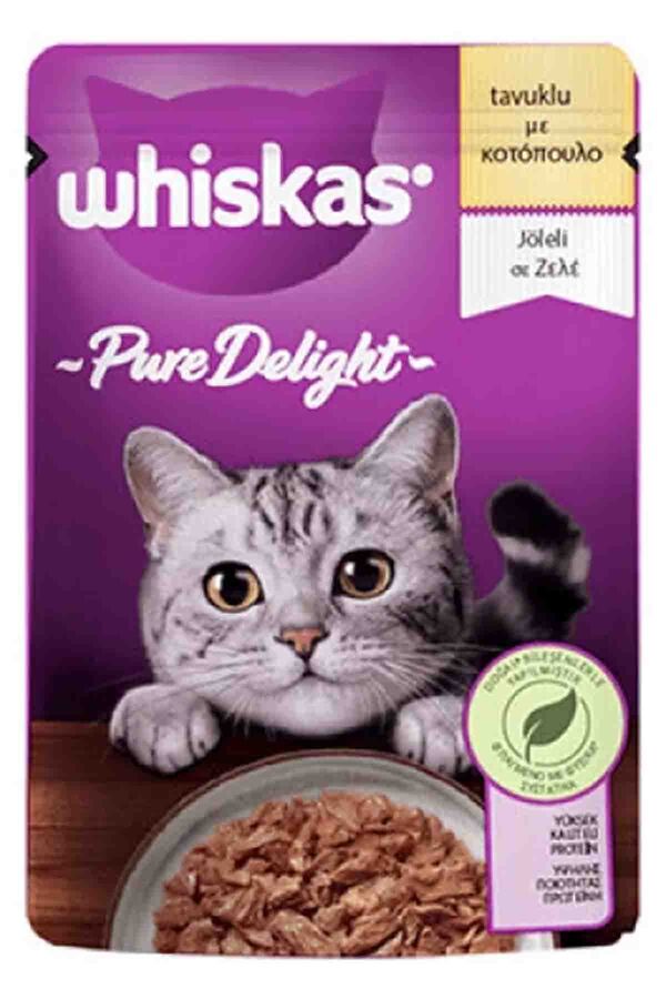 Whiskas Pouch Pure Delight Tavuklu Yetişkin Kedi Konservesi 85gr