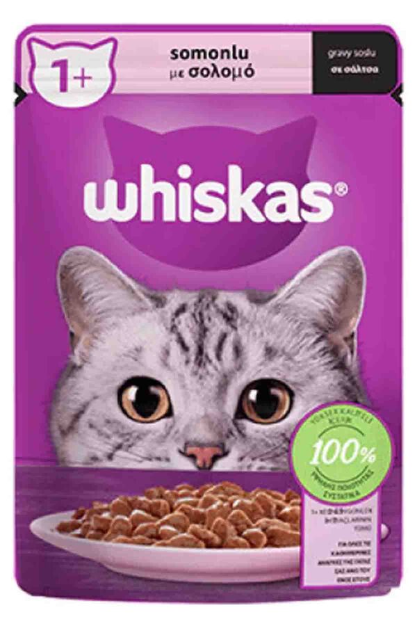 Whiskas Pouch Somon Balıklı Yetişkin Kedi Konservesi 85gr