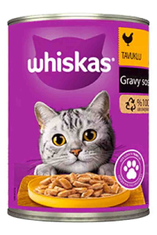 Whiskas Sos İçinde Tavuklu Yetişkin Kedi Konservesi 400gr