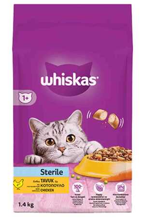 WHISKAS - Whiskas Tavuklu Havuçlu Kısırlaştırılmış Kedi Maması 1,4kg