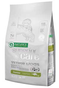 NATURE'S PROTECTION - Nature's Protection Beyaz Köpekler için Tahılsız Balıklı Yavru Köpek Maması 10+2kg