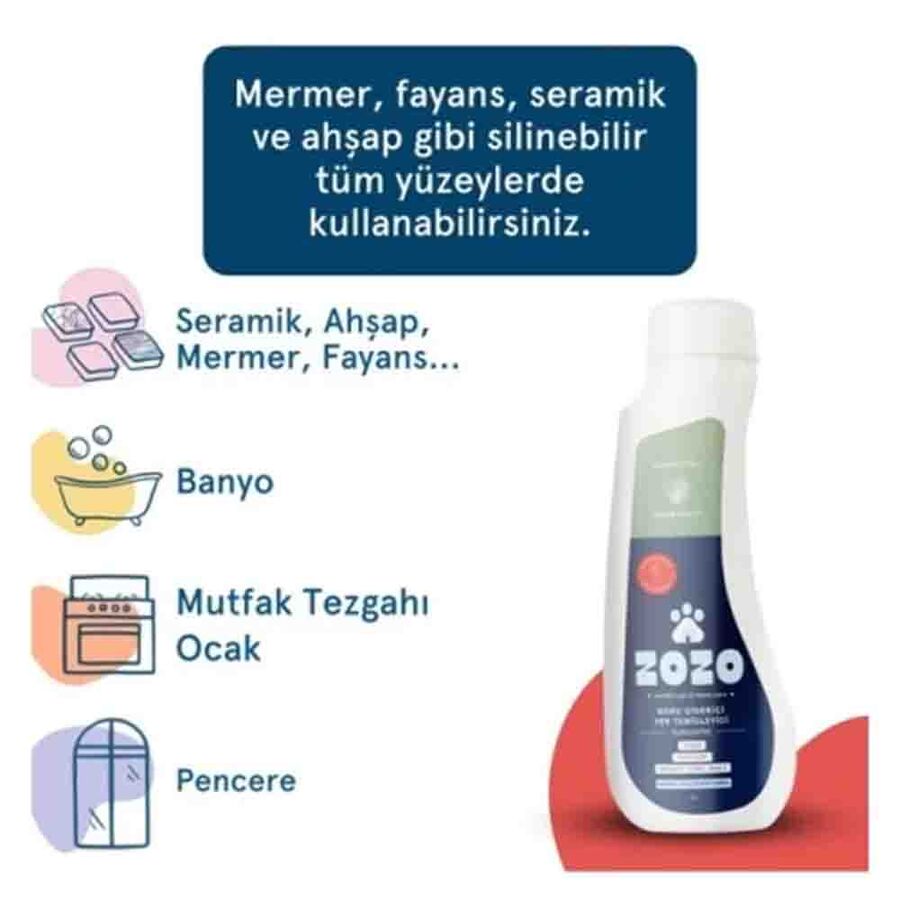 Zozo Organik Sirke Bazlı Hipoalerjenik Konsantre Koku Giderici ve Yer Temizleyici 1000ml